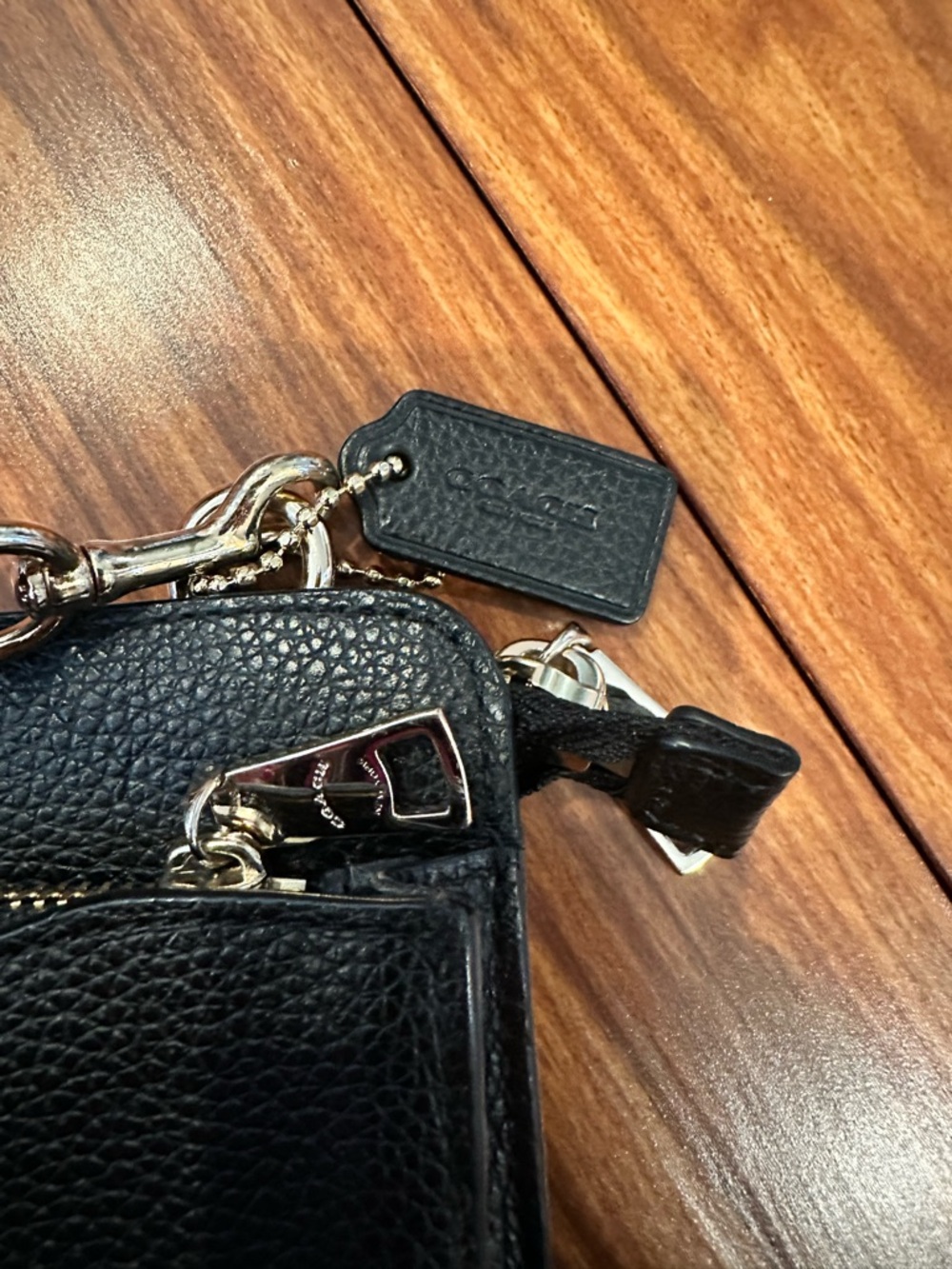 Coach Black Crossbody Wallet Purse - Classic Leather Look - Picture 7 of 10